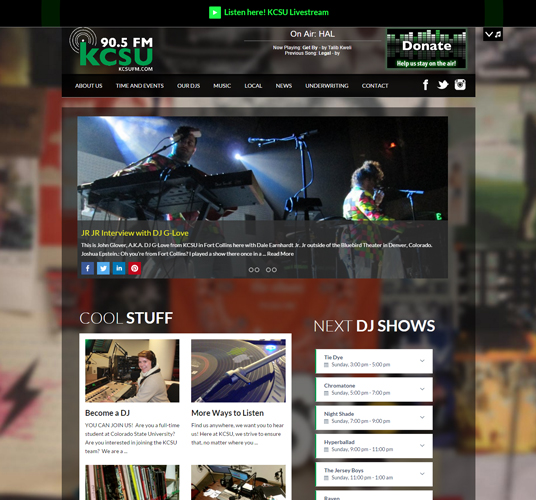 Website Design: KCSU FM