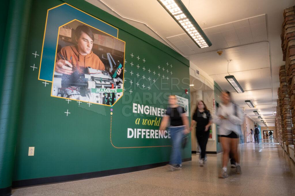 photo of murals on the CSU Engineering first floor