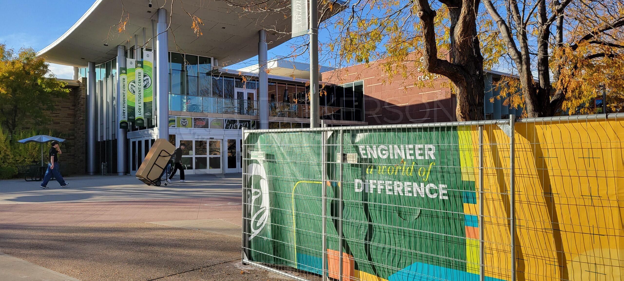 Large Banner Design: CSU Law Engineering Building Fence