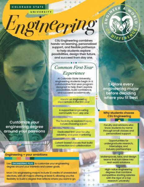 CSU Engineering Common First-year recruitment one-pager (front)
