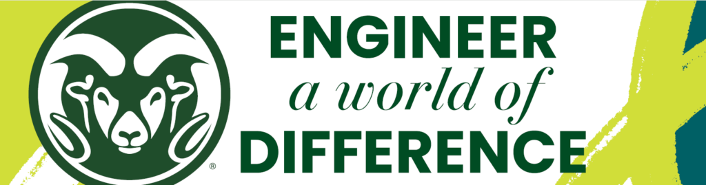 banner layout and design with Rams head and "Engineer a world of difference"