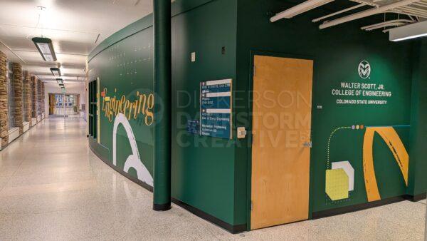 photo of murals on the CSU Engineering first floor