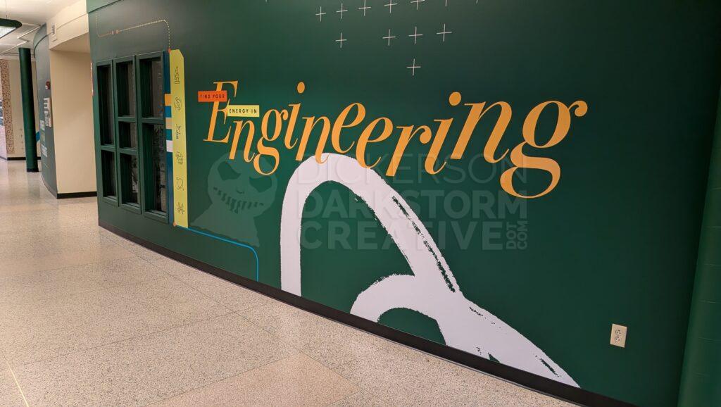 photo of murals on the CSU Engineering first floor