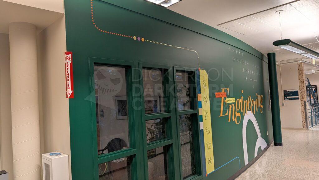 photo of murals on the CSU Engineering first floor