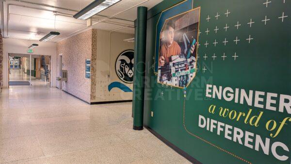 photo of murals on the CSU Engineering first floor