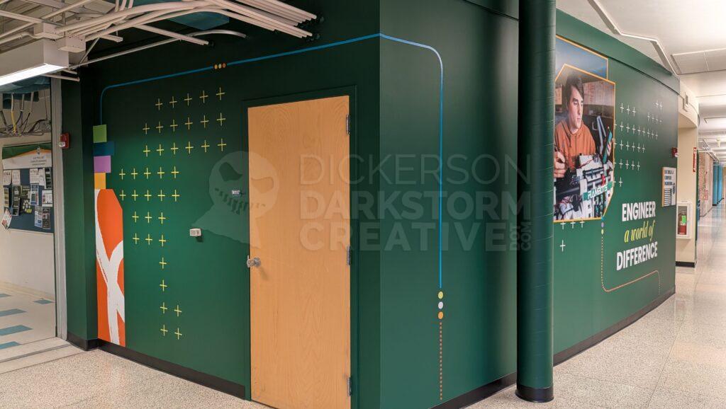 photo of murals on the CSU Engineering first floor