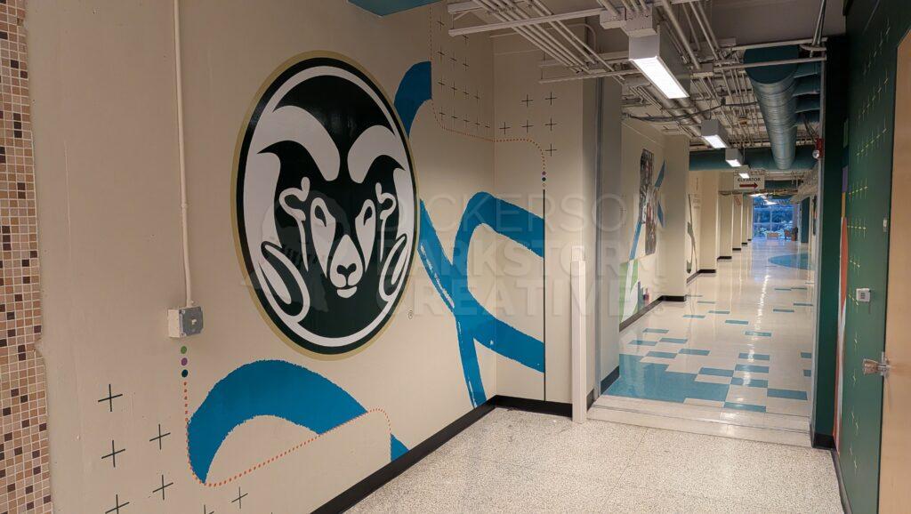 photo of murals on the CSU Engineering first floor