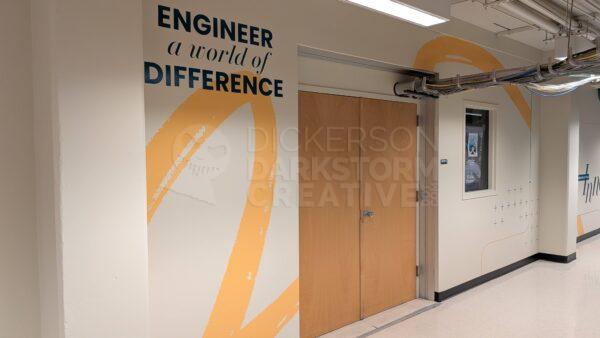 photo of murals on the CSU Engineering first floor