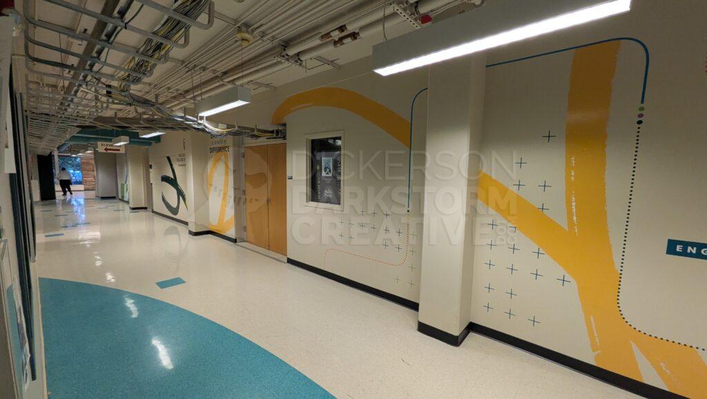 photo of murals on the CSU Engineering first floor