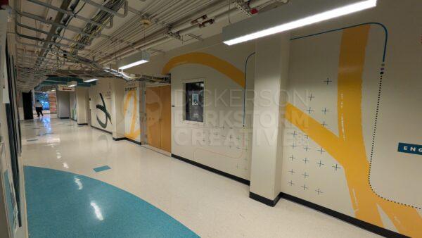 photo of murals on the CSU Engineering first floor