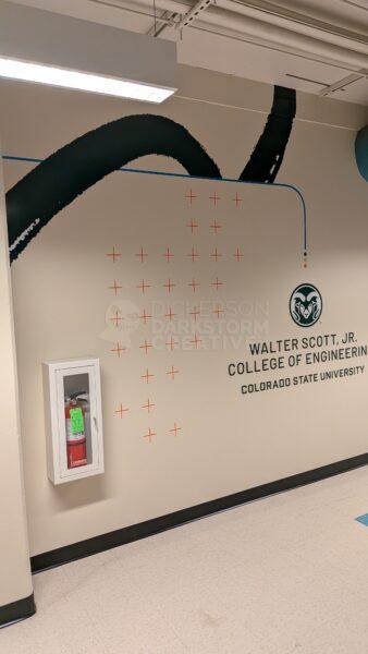 photo of murals on the CSU Engineering first floor