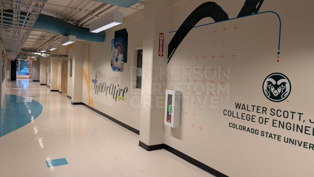 photo of murals on the CSU Engineering first floor