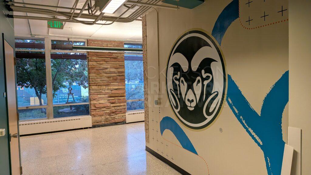 photo of murals on the CSU Engineering first floor