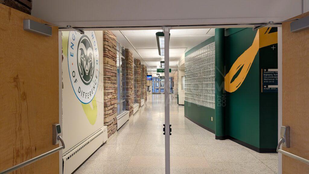 photo of murals on the CSU Engineering first floor