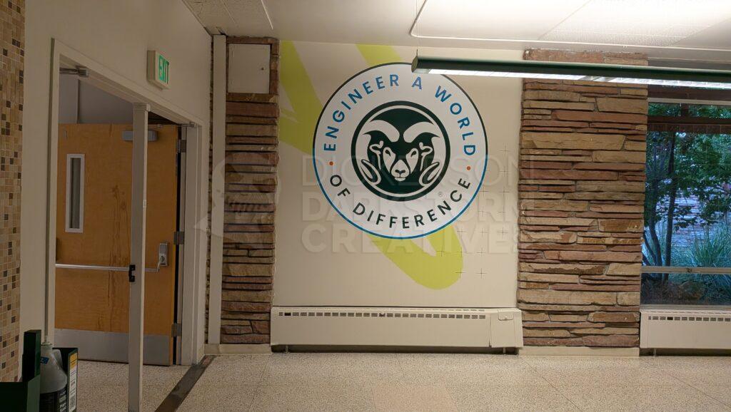photo of murals on the CSU Engineering first floor