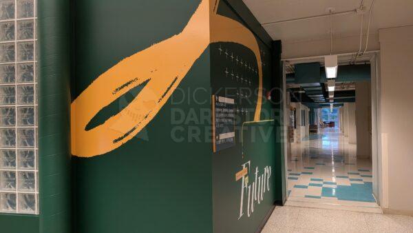 photo of murals on the CSU Engineering first floor